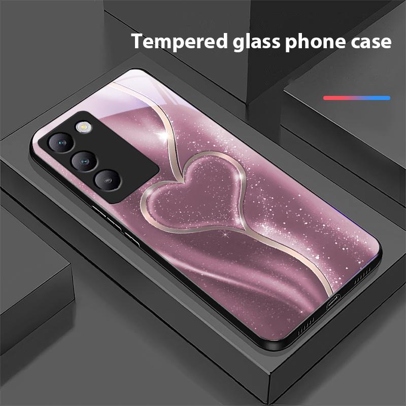 Gradual Love Big For Y72 33S 11 03 36 96 Lite 35 16 Iqoo 12 V40 SE 5G 29 40 21 30 X80 Pro Vivo Tempered Glass Phone Case Black