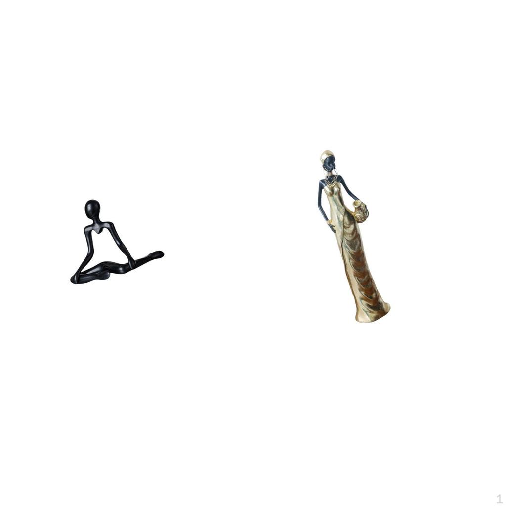 Creative Abstract Thinker Lady Statue Decorative Figurine Unique African Sculpture Tabletop Ornament