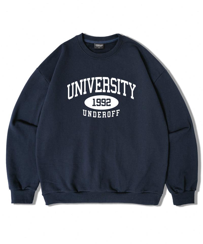 UNDEROFF Authentic Relaxed University Sweatshirt White Blue