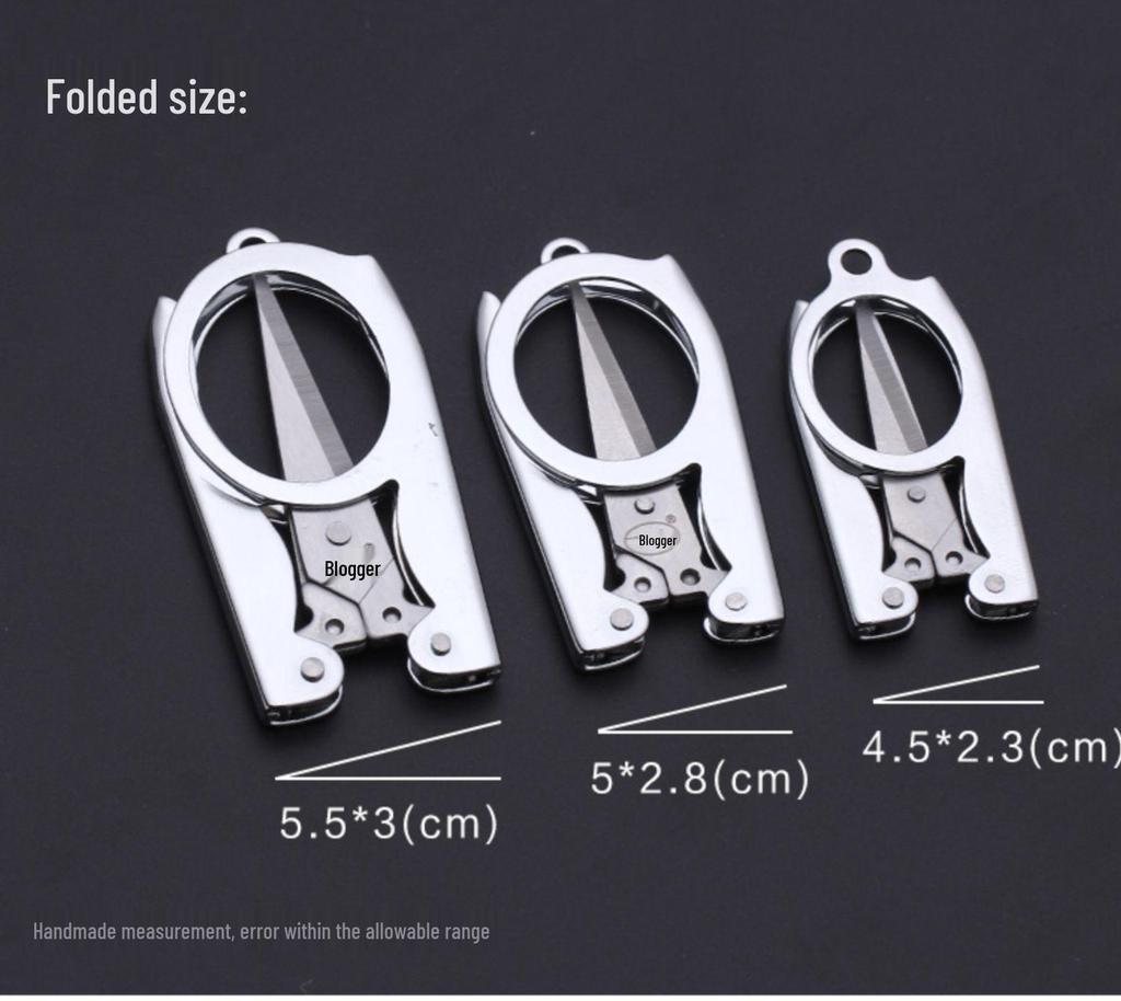 Compact Stainless Steel Nose Hair and Thread Trimming Scissors - Portable & Travel-Friendly for Students and Home Use