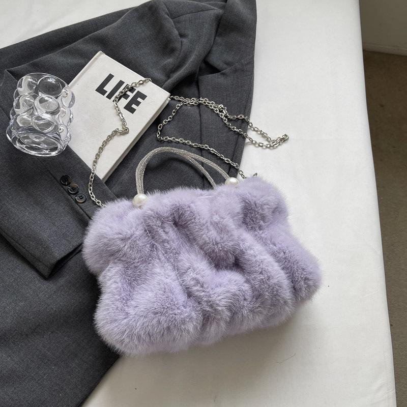 Mao Mao bag women's bag pleated cloud bag 2025 tide daily shoulder messenger bag handbag high value plush bag