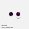 Simple Crystal Stud Earrings Fashion Women December Birthstone Colorful Diamond Earrings for Girls Gift