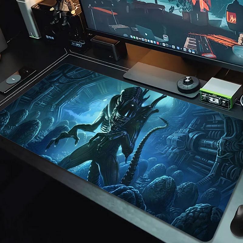Alien Large Size Mouse Pad Large Gaming Table Cushion Nonslip Laptop Tablet Big Mousepad Xxl Mat Mini Pc Playmat With Lock Edge