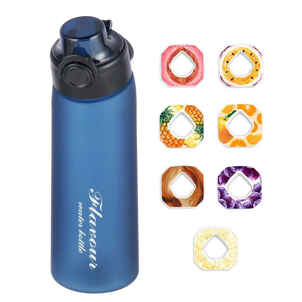 Water Bottle With 7 Pods, 900ML Fruit Water Bottle, 0% Sugar Water Cup, Sports Water Cup