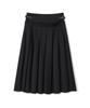 Milo Woman Buckle Pleated Skirt [Black]