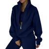 Women 2 Piece Outfits Sweatsuit Set Half Zip Long Sleeve Oversized Sweatshirt And Pencil Pants Wide Leg Sweatpant Set Tracksuit