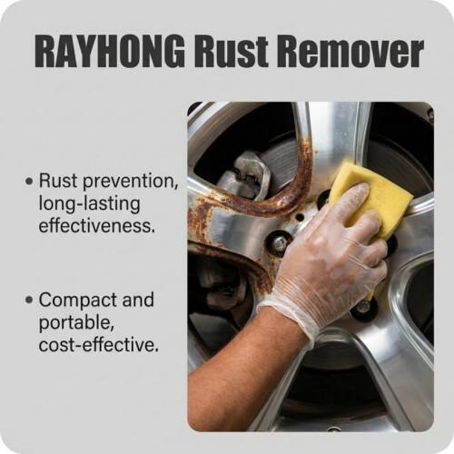 RAYHONG Wheel Rust Remover Cleaner – Wheel Hub Decontamination, Iron Dust & Rust Stain Removal