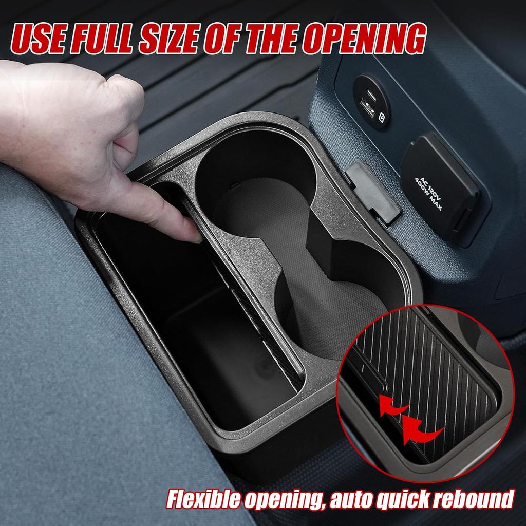 Mabett Trash Can For Ford Maverick 2025 2024 , Multi-Function Maverick Accessories, Trash Bin With Cup Holder, Extra Rear Storage Box
