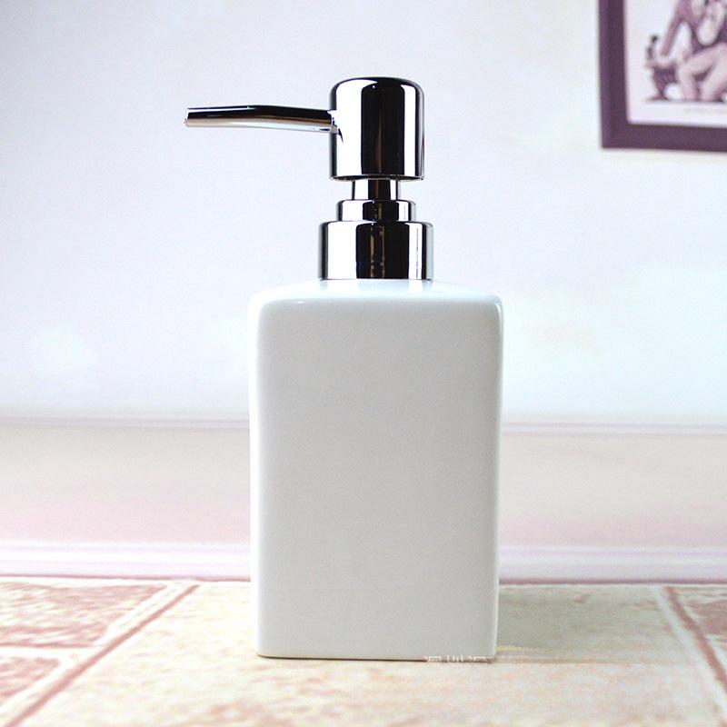 Ceramic Soap and Lotion Dispenser for Bathroom and Shower