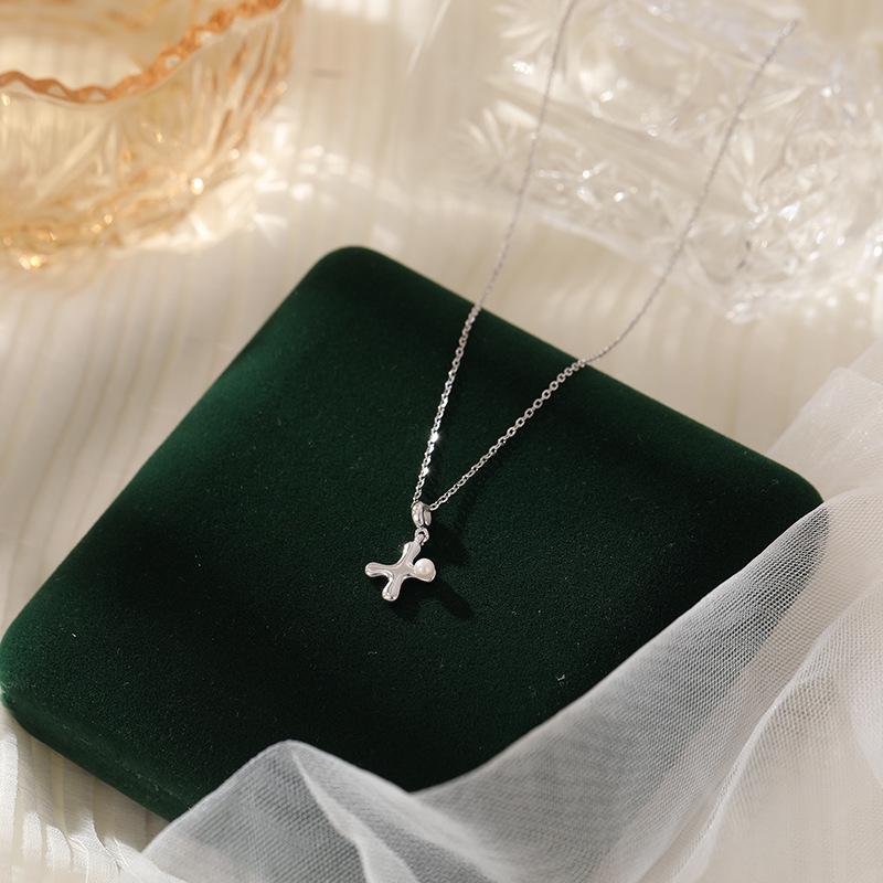 

Серебряное колье-подвеска с алфавитом Banyan Tree S925 - Минималистичная цепочка для ключиц для женщин, Модная и универсальная. S925 Silver