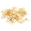 100Pcs M6 6.2mm Lug Ring Terminal Brass Sturdy Structure Eye Terminal Brass Eyelet Ring Terminal Low-frequency Working