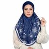 Breathable Eid Al-Fitr Long Floral Turban Adjustable Cotton Printed Arab Lady Headscarf Versatile Multiple Colors
