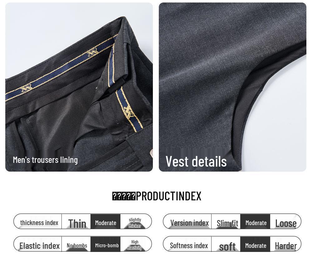 Men's Anti-Wrinkle Slim Fit Business Suit: High-End Formal Wear for Weddings and Engagements.
