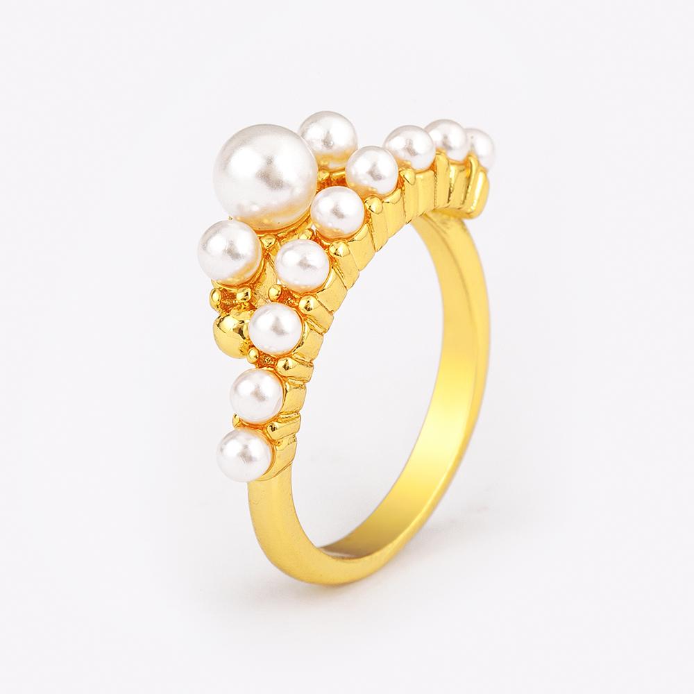 Nidin High Quality Original Design Retro Pearl Beaded Ring Open Adjustable For Women Fashion Party Finger Charm Jewelry Gift