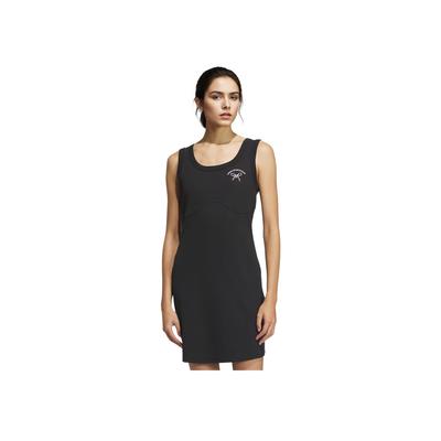 Sportbekleidung Lifestyle Serie Slim Fit Bequem Atmungsaktiv Weich Ärmelloses Kleid Damenkleider Schwarz JY7651