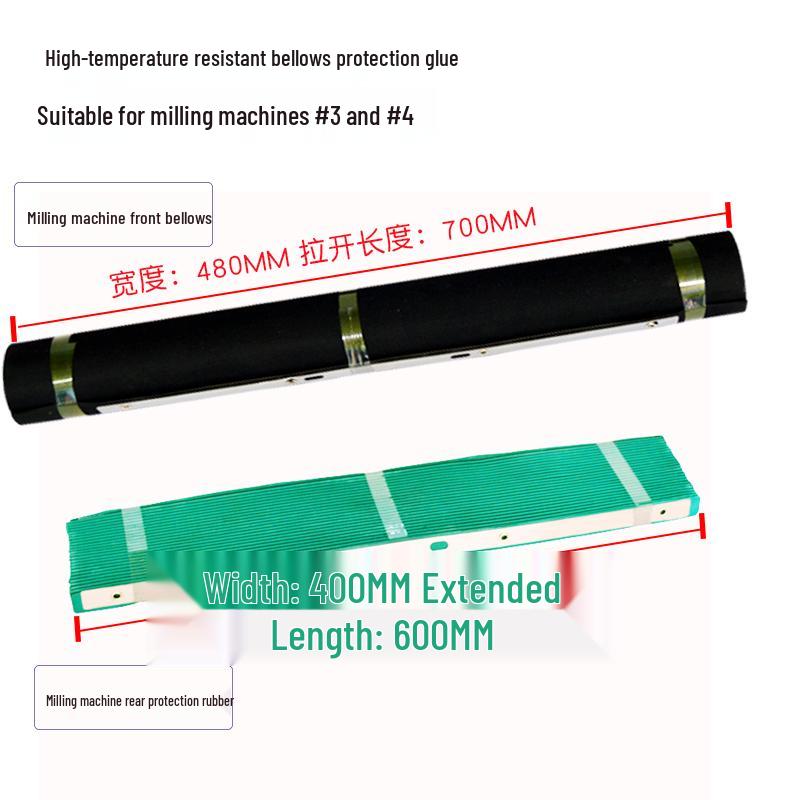 Turret Milling Machine Rubber Bellows Protective Cover - Anti-Iron Filings & Chip Guard