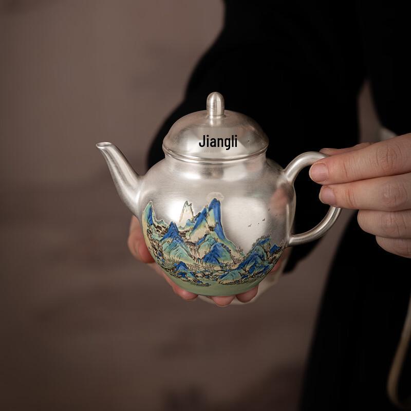 A Panorama of Rivers and Mountains Ceramic Tea Set