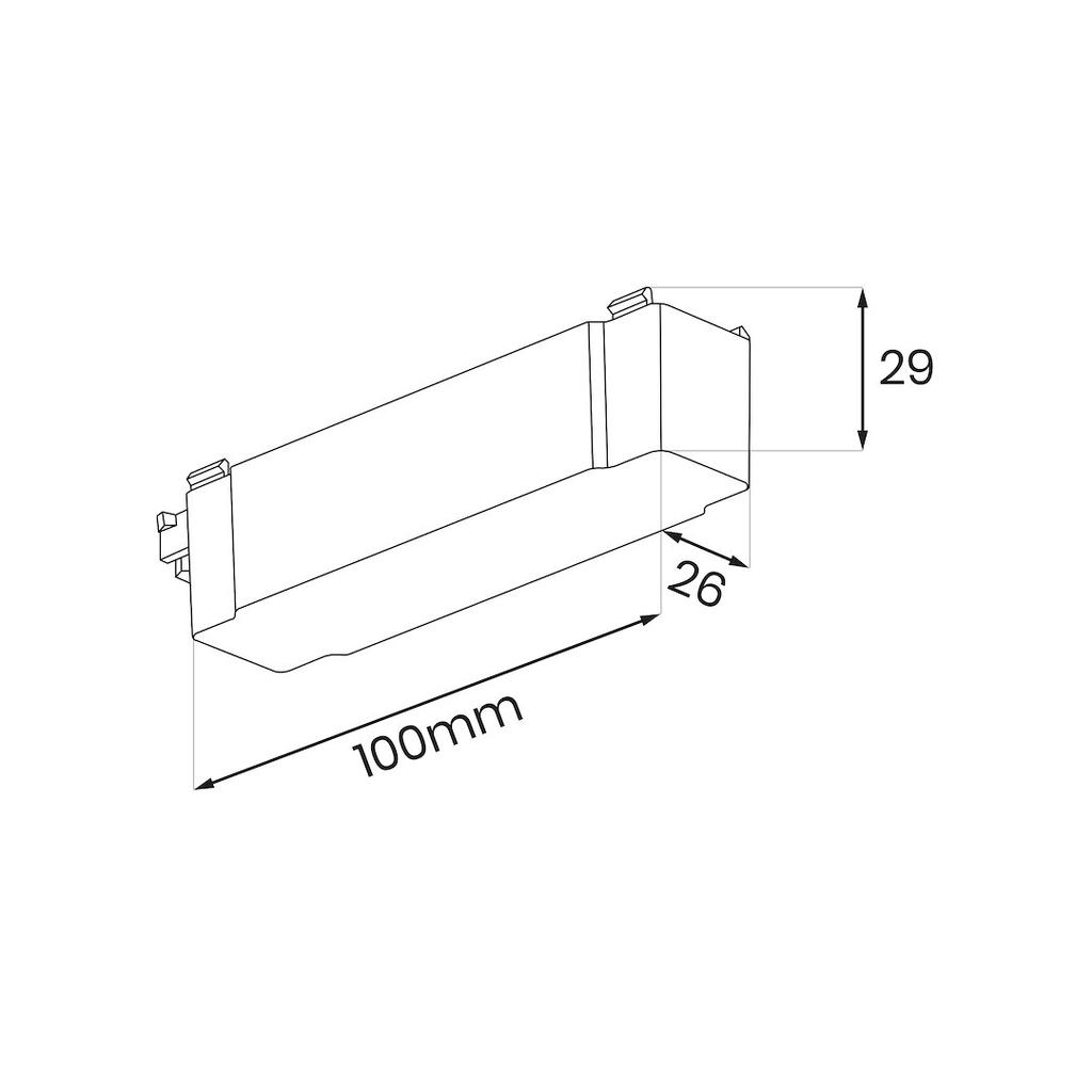 Slim Magnetic Track Czarny Wire Storage