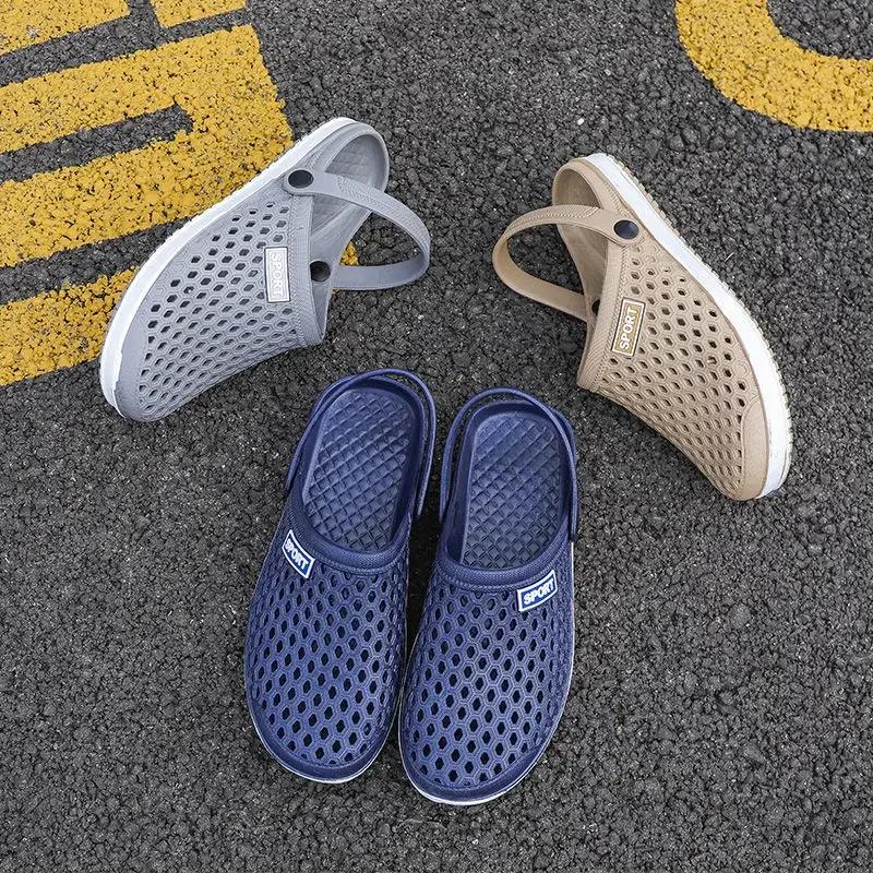 

Unisex Fashion Beach Sandals Men Anti Slip Thick Sole Slippers Lightweight 2025 Summer New Flip Flops Garden Shoes Man 44 хакі