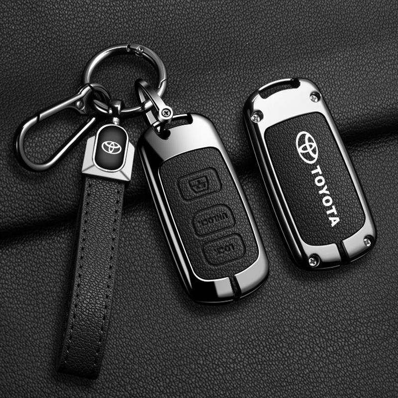 Zinc Alloy & Leather Key Case for Toyota Sequoia, Levin, RAV4