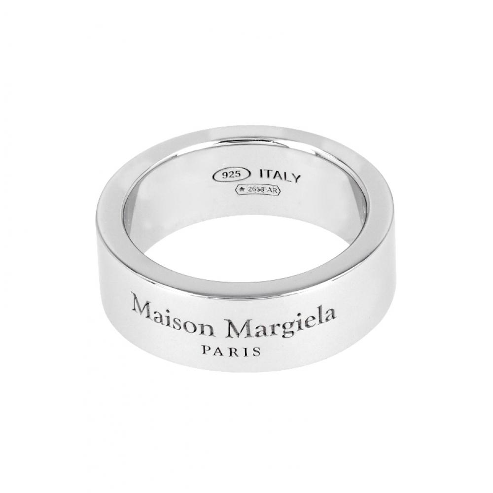 Maison Margiela Gravur Logo 6,5 mm Silberring Sm1uq0124 P8865 102