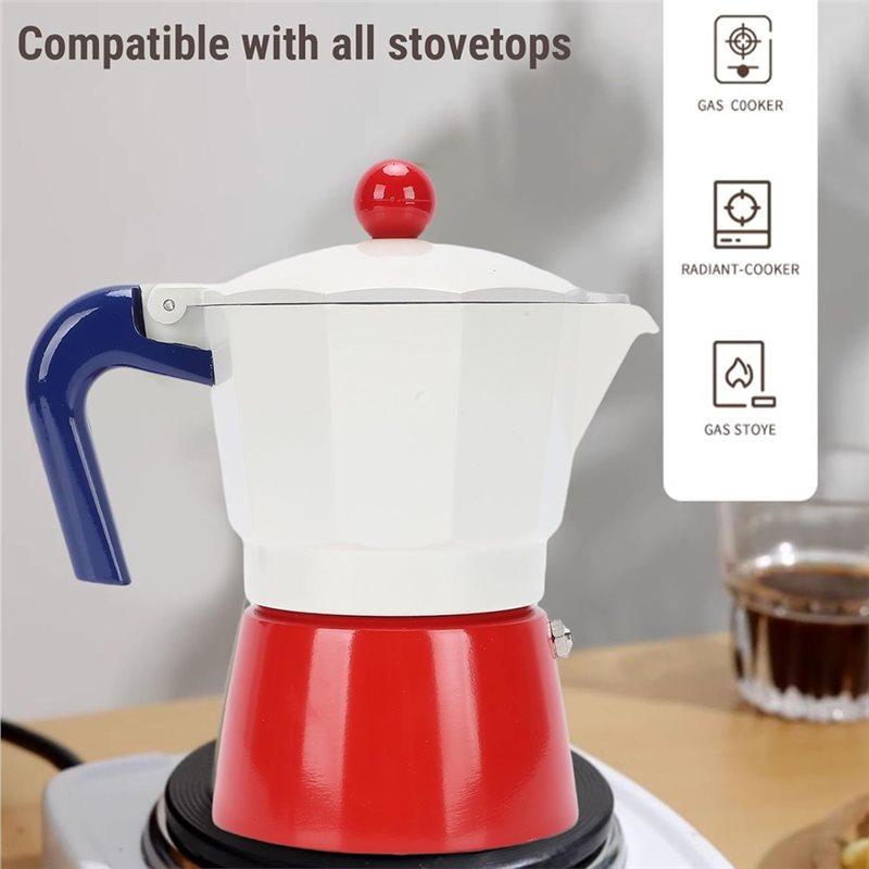 2025 Trend Aluminum Coffee Maker, 150Ml 3 Cups Stovetop Coffee Pot, Italian Espresso Machine For Outdoor Home Camping