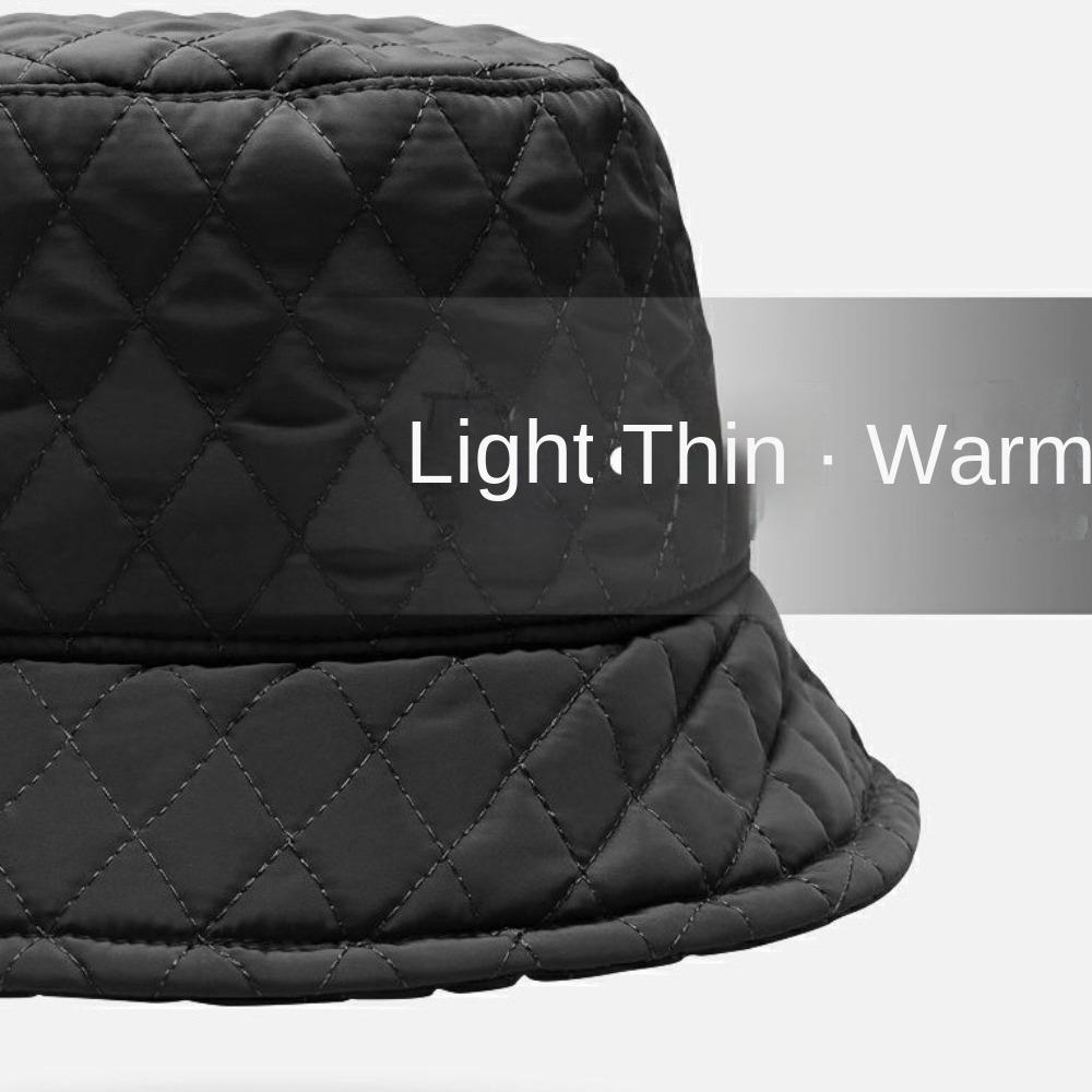 Solid Color Basin Hat Waffle Panama Caps Cute Bucket Hats  Women's