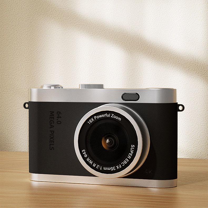 Dual-Camera Retro Compact Mirrorless CCD Selfie Camera for Students