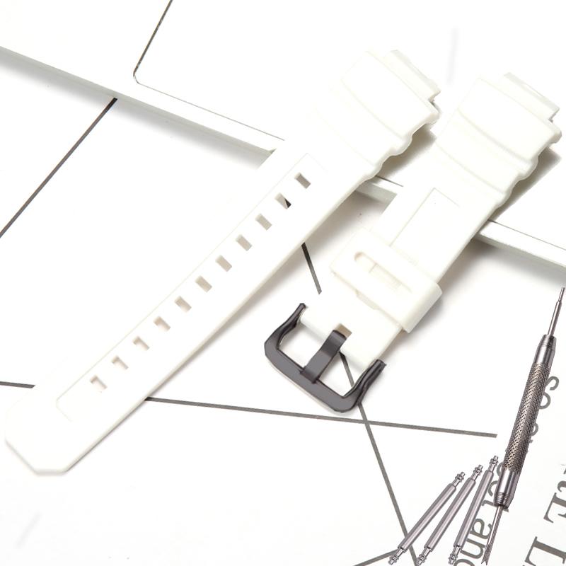 Příslušenství k hodinkám Pro Casio AW-591 AW-590 AWG-M100 AWG101 Řemínek 16mm Pánský Pryskyřičný Řemínek na hodinky Sportovní Voděodolný Náramek