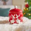 Creative Elk-shaped Ceramic Storage Jar Snack Storage Jar Ceramic Jar Christmas Storage Box Decoration Kitchen Storage Supplies