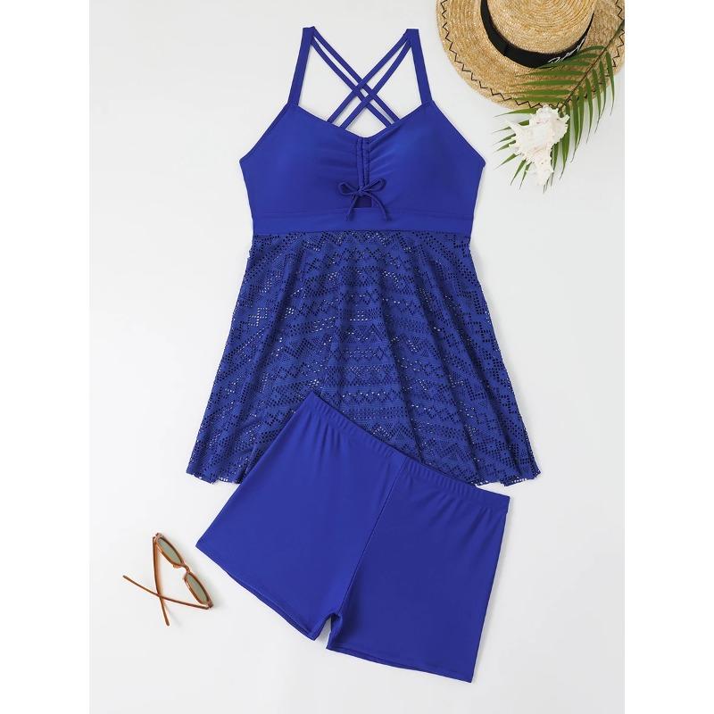 2 Pieces Large Plus Size Beauty Beach Dress Swimsuit Women Swimwear Female Bathers Bathing Swimming Swim Suit Beachwear