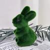 1/3/5/10/20PCS Easter Bunny Green Flocking 3D Moss Bunny Statue Simple Creative Garden Decoration Holiday Gift Bunny Ornament