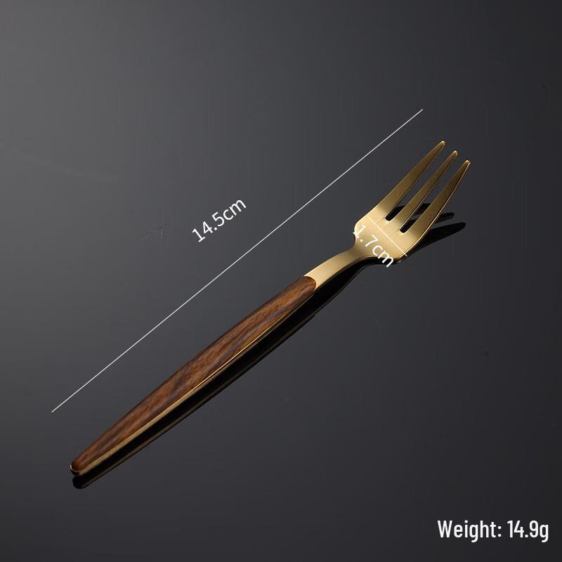 

Qianxing Portuguese Style Golden Tea Fork Set
