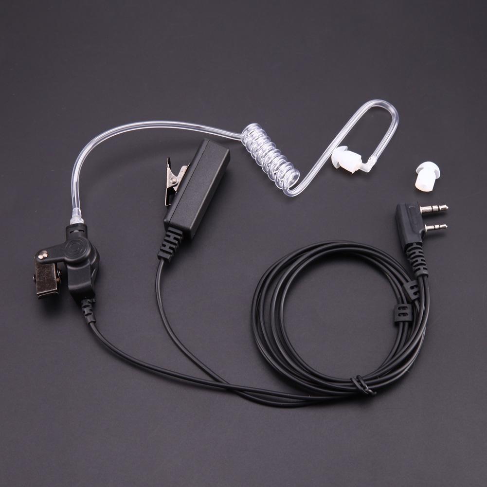 for Baofeng Kenwood UV-5R Radios Microphone Earphone Earbud Earpiece Headphone 2 Pin Covert Acoustic Tube Earpiece Headset Mic