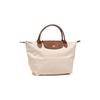Longchamp Le Pliage 23 Snap Zipper Closure Short Handle Canvas And Leather Tote Bag Women Tote Bag Paper-Color 1621089P71