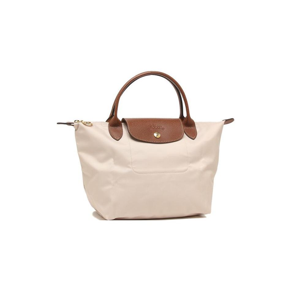 Longchamp Le Pliage 23 Snap Zipper Closure Short Handle Canvas And Leather Tote Bag Women Tote Bag Paper-Color 1621089P71