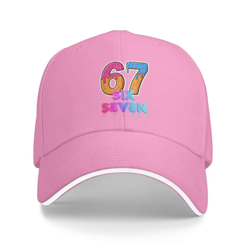 Six Seven Ice Cream Drip Gen Alpha Slang 6 7 Trending Meme Casual Baseball Cap Summer Trucker Hat Sunscreen Skate Snapback Cap