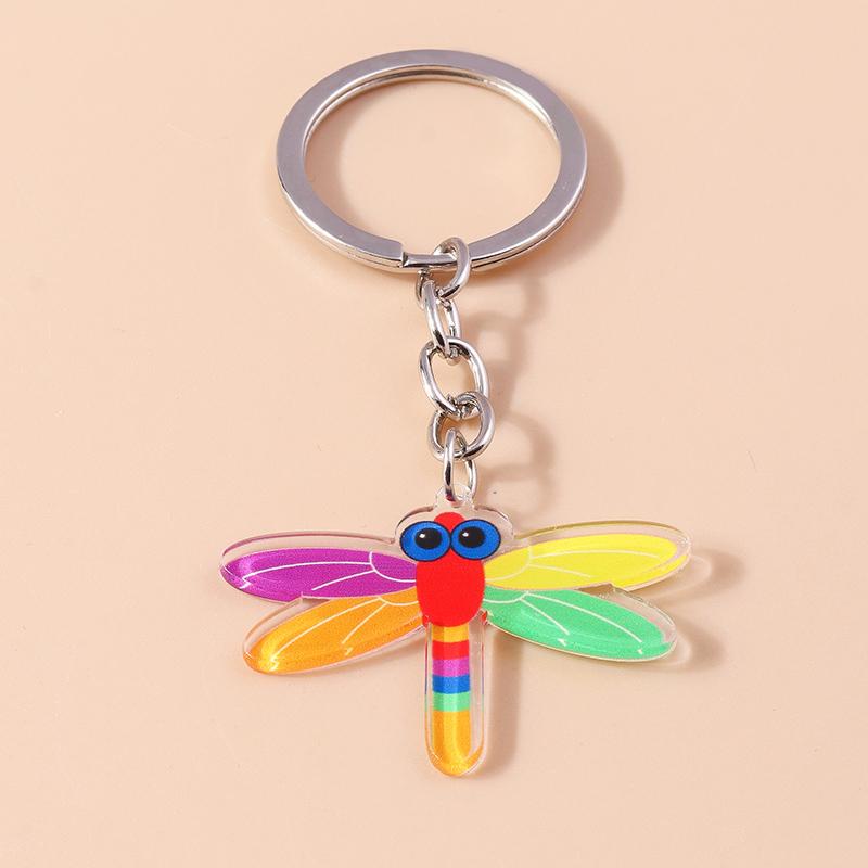 Cute Resin Animal Dinosaur Keychain Turkey Key Ring Pendants for Car Key Holder Women Girls Handbag Decor DIY Key Chain Gift