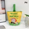 1Pc Kawaii Korean Mummy Bag Cartoon Girl Canvas Tote Bucket Handbag For Female Children Travel All-Match Lunch Bag