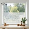 Privacy Window Film Frosted Flower Static Glass Sticker Floral Plants Decorative Cling Decal Waterproof UV Sun Blocking Cover for Home Office Kitchen