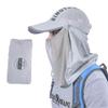 Packable Foldable Summer Sun Shield Baseball Cap with Mesh Panels Detachable Full Face Neck Protection for Travel Cycling Beach