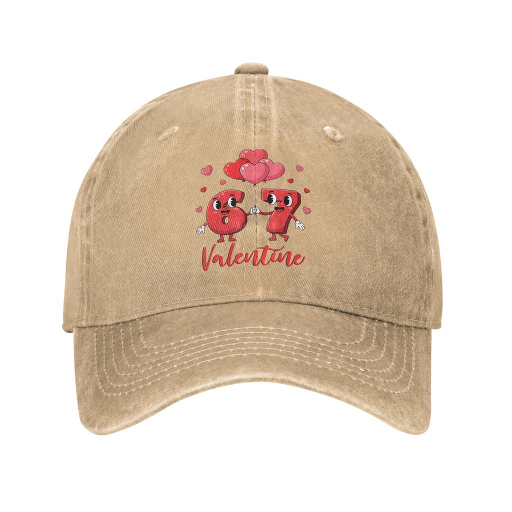 67 Valentines Day Heart Sun Baseball Cap Men Adult Print Trucker Hat Summer Street Style Kpop Rock Wholesale Baseball Caps