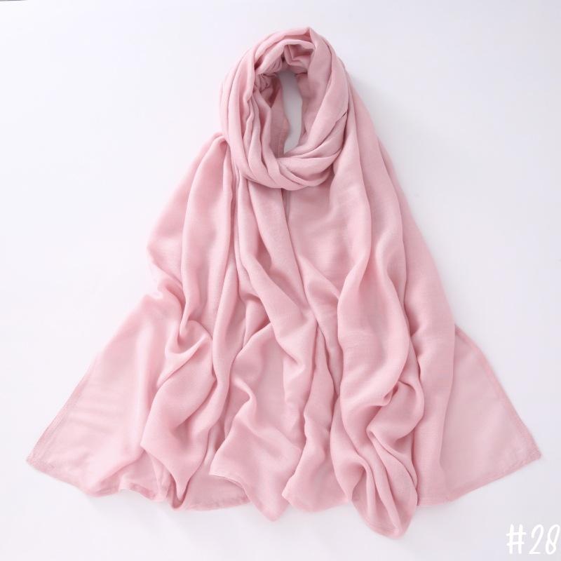 New Thin Modal Scarf For Women Girls Solid Scarves Soft Wide Brim Cotton Breathable Pashmina Shawl Foulard Winter Wrap Shawls