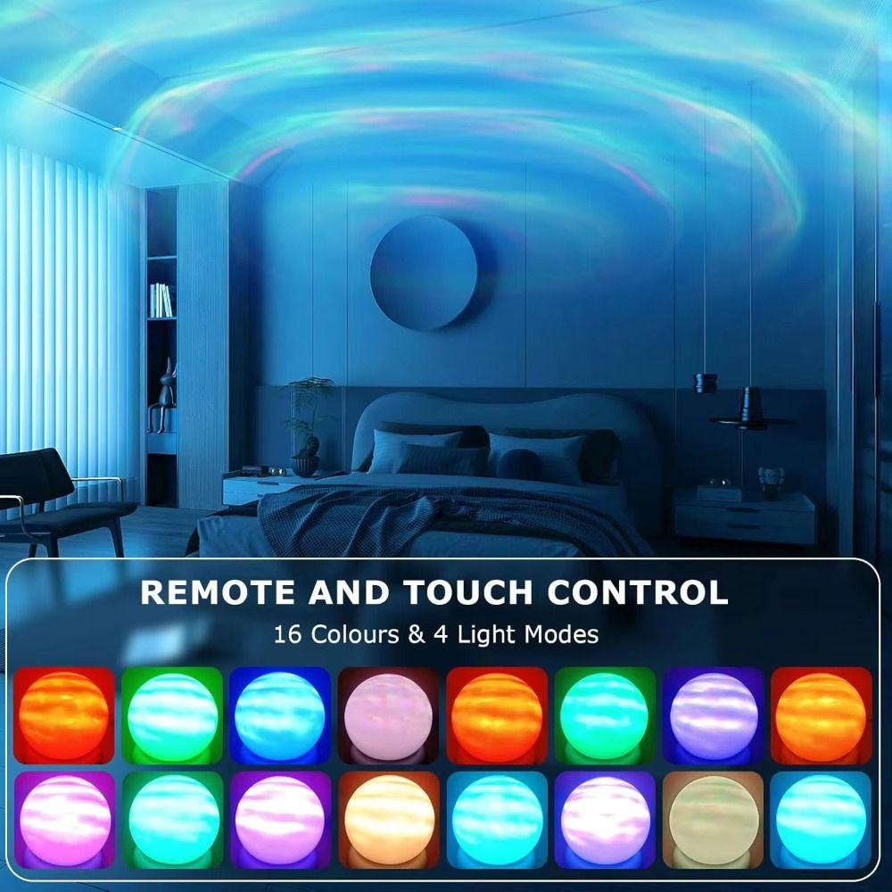 Rotating Star Projector Lamp Dynamic Soft Light Night Light Touch Control Dreamlike Galaxy Star Projector Home Decor