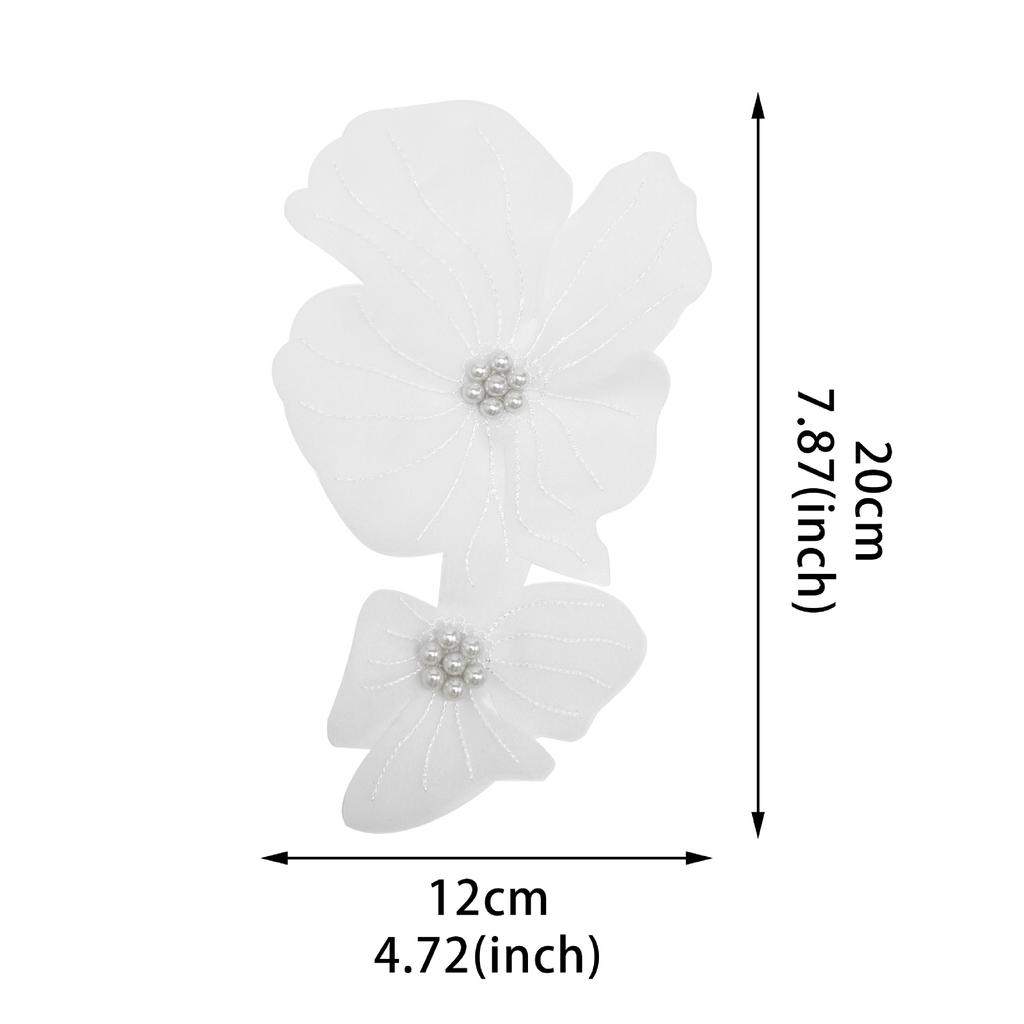 Collar Cloth Sticker Bead Flower Piece Decoration Sweater Long Sleeve Corsage Front Collar Accessories Computer Embroidery Flat Flower