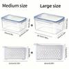 Double-Layer Food Grade Plastic Fridge Storage Box for Fresh Produce