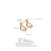 Eetit Baroque Simulated Pearls Zirconia Drop Earrings Golden Stainless Steel Geometric Chic Jewelry for Women Accessories Gift
