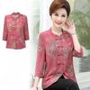 Elderly Women Elegant Spring Fashion Blouse Plus Size Grandma Clothes Mother Summer Tops