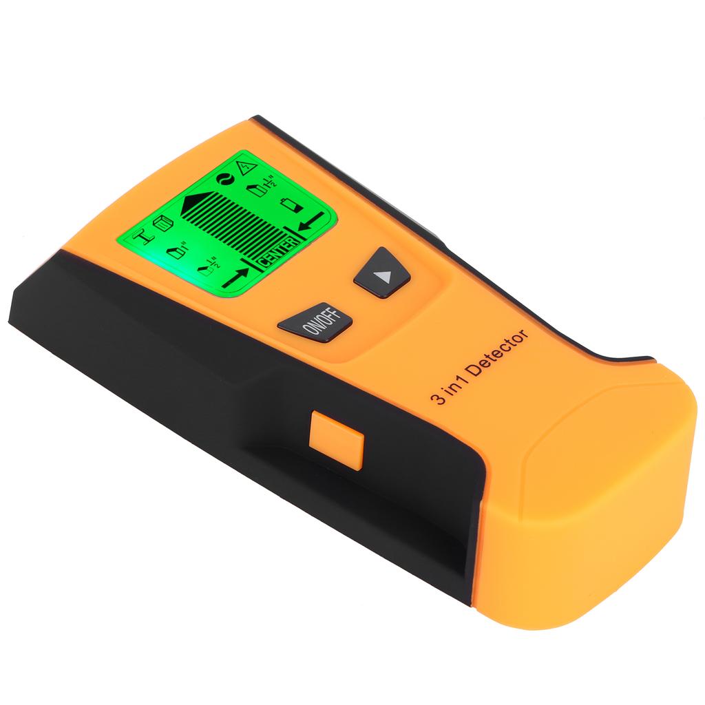 3 In 1 Metal/AC Wire/Stud Detector Finder Portable Wall Scanner Detect Device LCD DisplayOrange