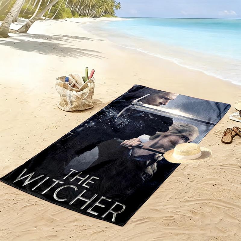 The Witcher's Fury Beach Towel Beach Soft Quick-drying Swim Towel Swim Seaside Travel and Vacation Towels Comfort Outdoor Picnic Beach Mat